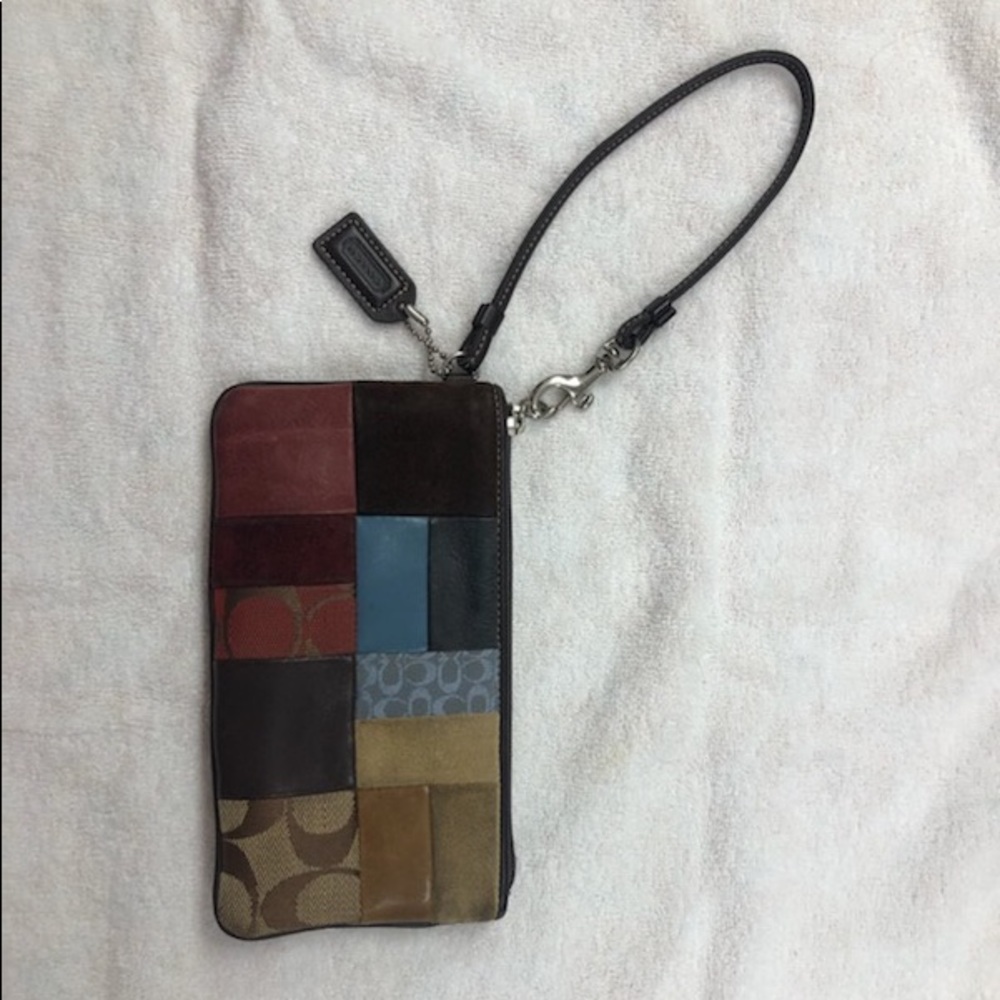 Coach patchwork wristlet